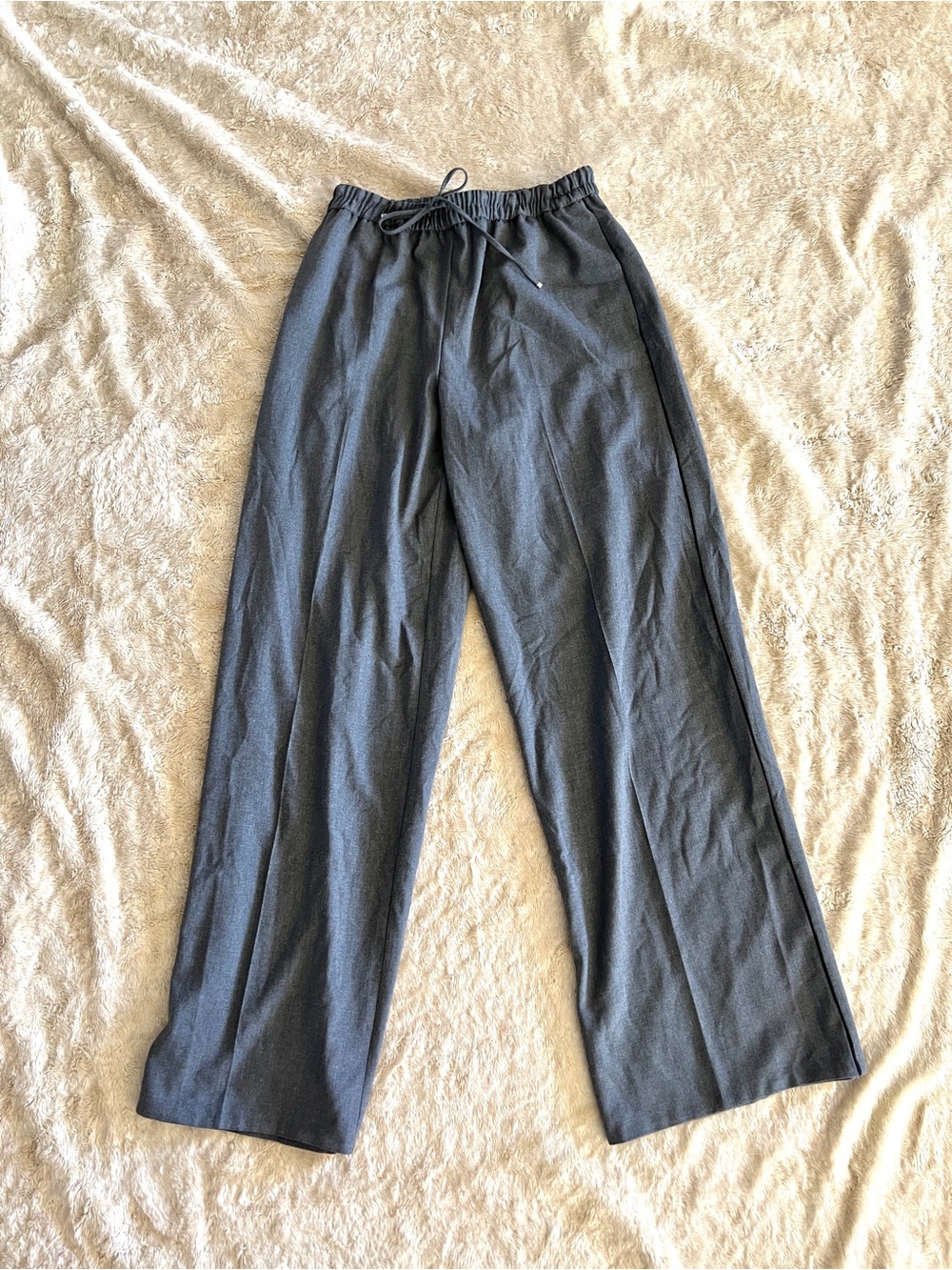 ZARA Woman's Long Line Gray Trousers Size L